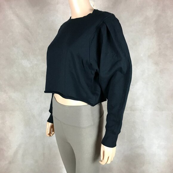 CIRCUS NY Blouson Sleeve Terry Black Sweatshirt NWT MEDIUM - Picture 6 of 10